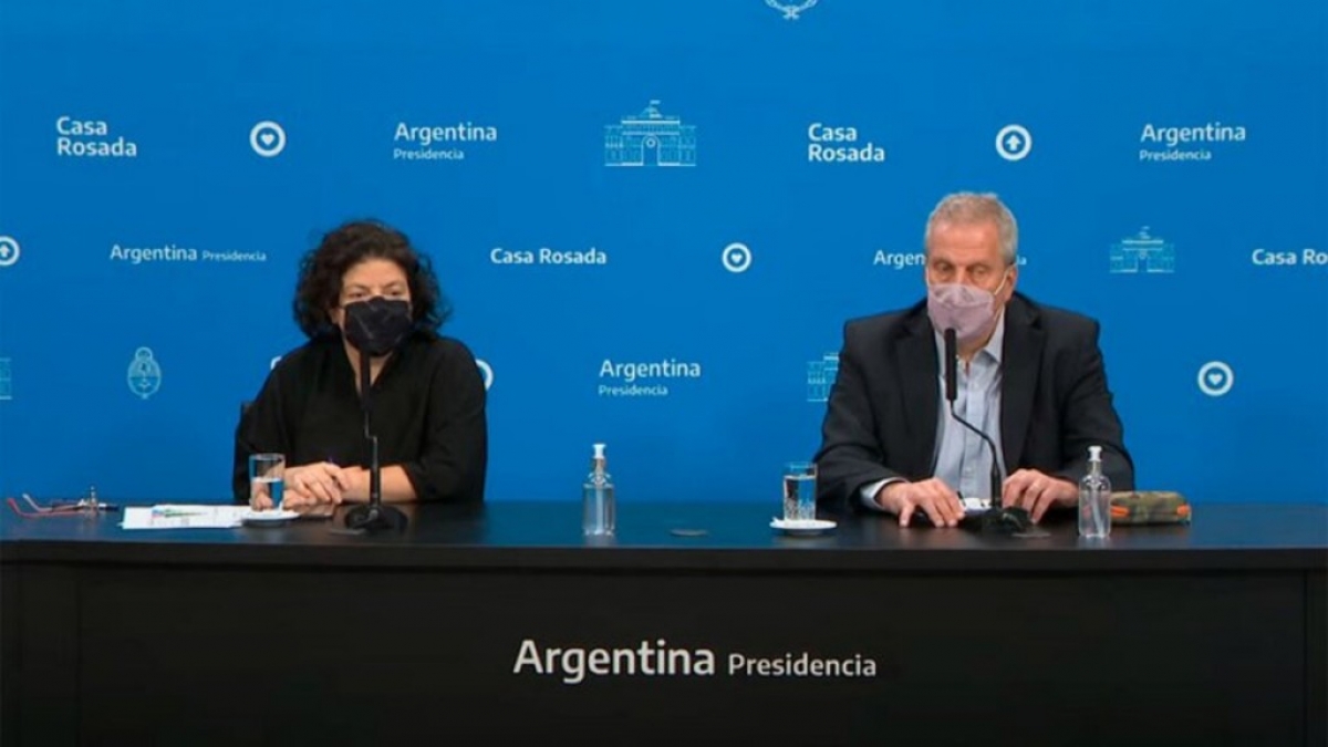 Carlos Vizzotti y Jaime Percyk en conferencia de prensa