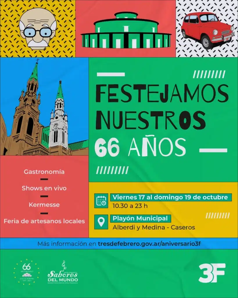 Tres de Febrero festeja sus 66 años