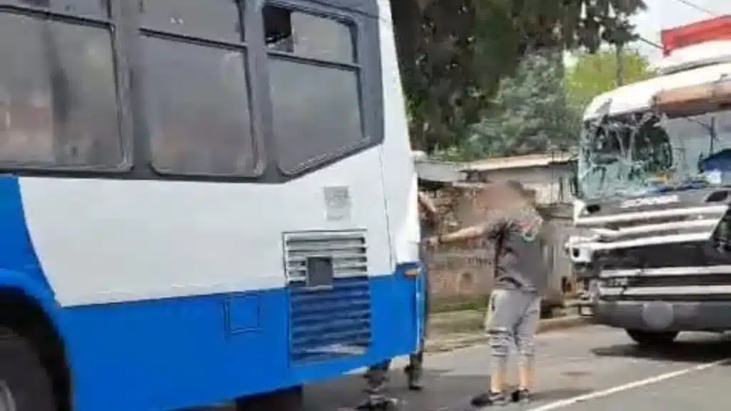 Choque entre camión y colectivo en Almirante Brown deja dos heridos — Imagen 1