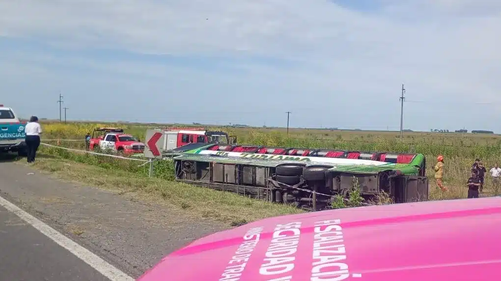 Dos muertos en volcamiento de micro turista en Ruta 2 — Imagen 1