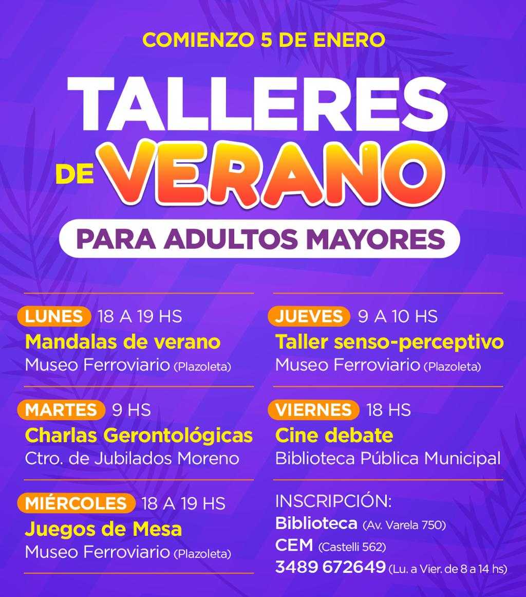 Talleres De Verano Para Adultos Mayores: Con el objetivo de seguir promoviend…