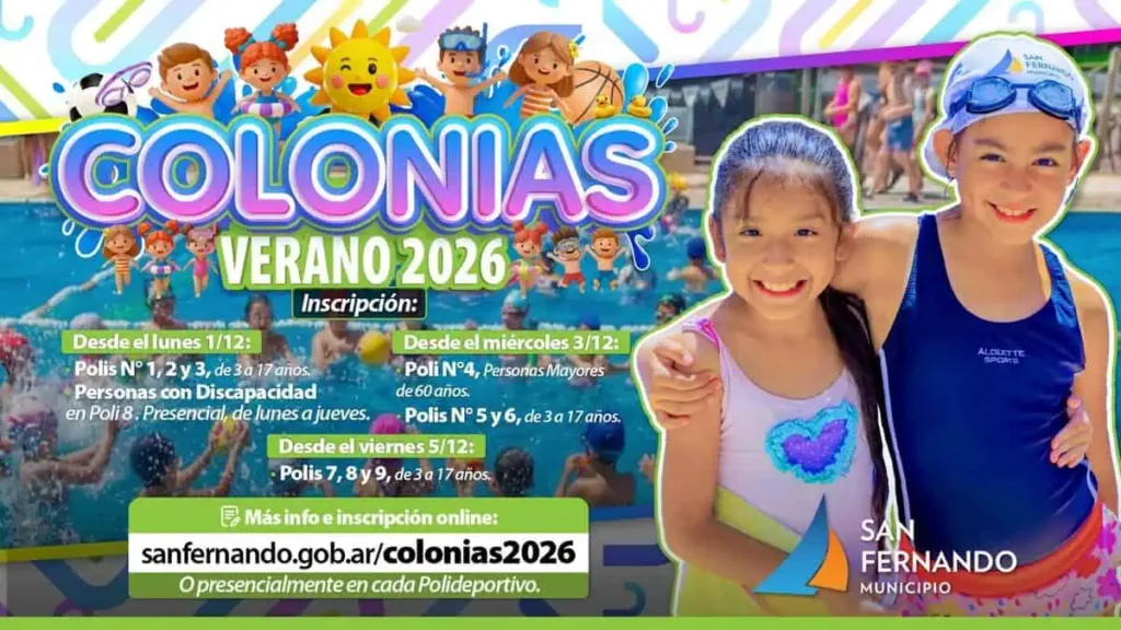 Inscripción online de Colonias de Verano 2026 en San Fernando — Imagen 1