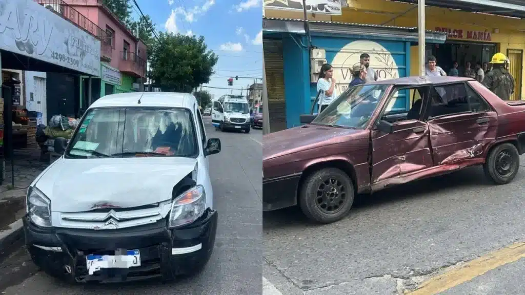 Choque entre auto y camioneta en Almirante Brown — Imagen 1