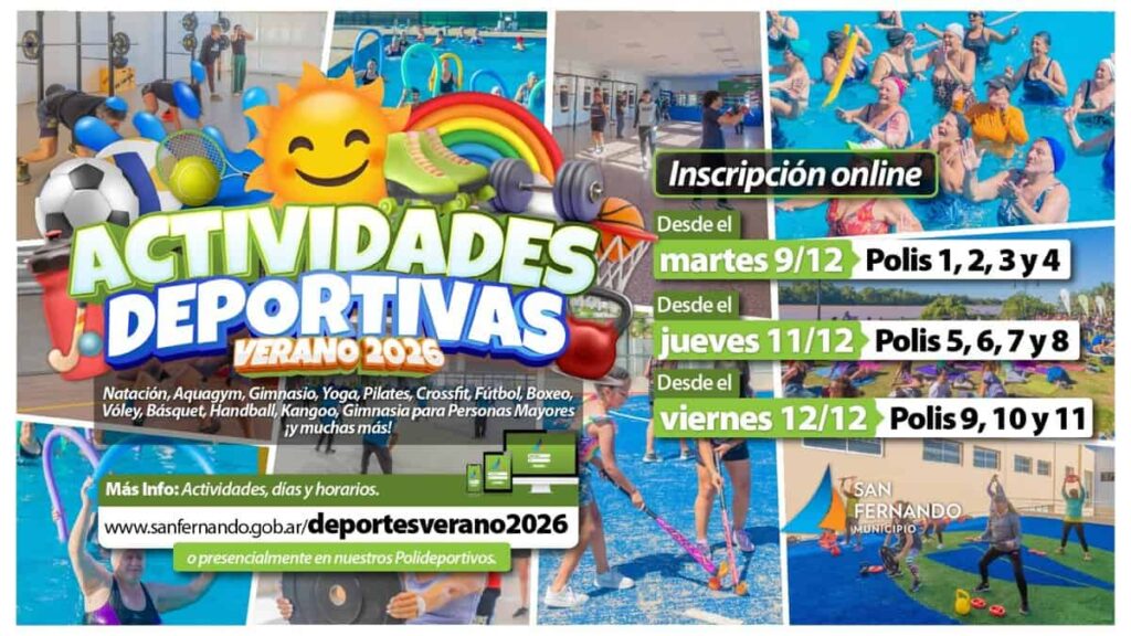 Inscripción deportiva verano 2026 en San Fernando — Imagen 1