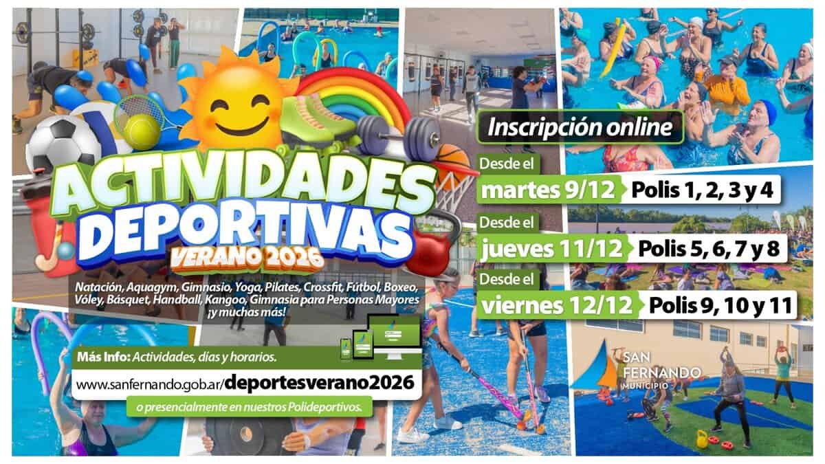 Inscripción deportiva verano 2026 en San Fernando — Imagen 1