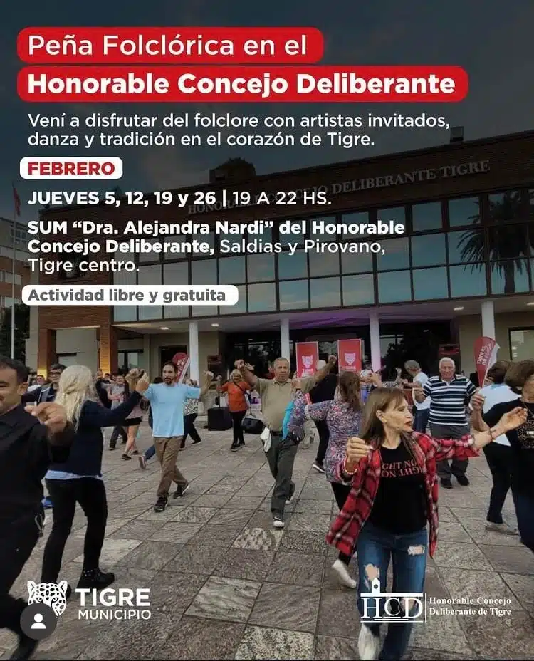 Tigre abre sus puertas a la comunidad con peñas folclóricas en febrero —…