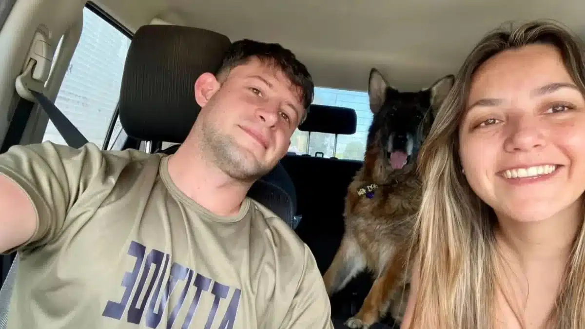 De la explosión al hogar: la historia de Shelby, la perra adoptada tras la…