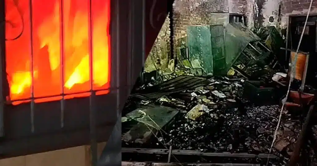 Incendio intencional destruyó colegio Ave María en Claypole — Imagen 1