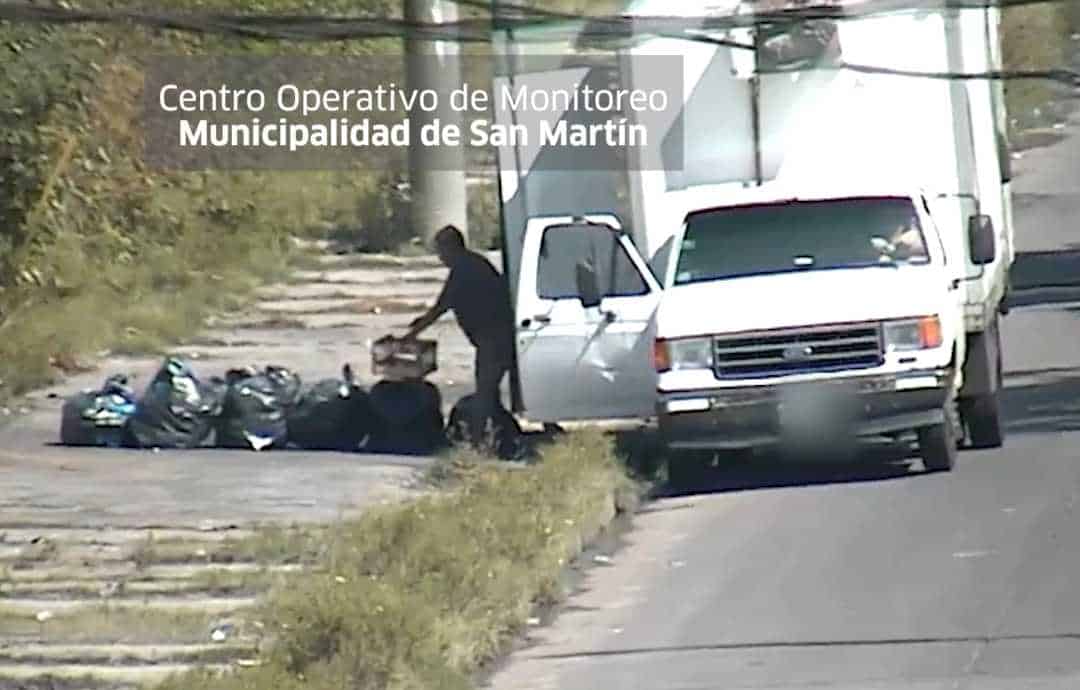 Cámaras de San Martín detienen camión arrojando basura en vía pública con…