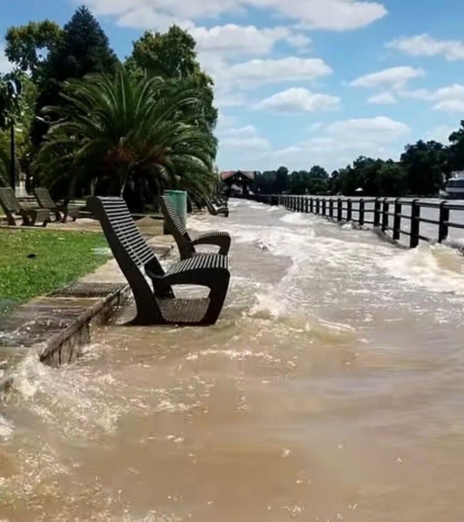 Alerta por crecida del Río de la Plata en Tigre