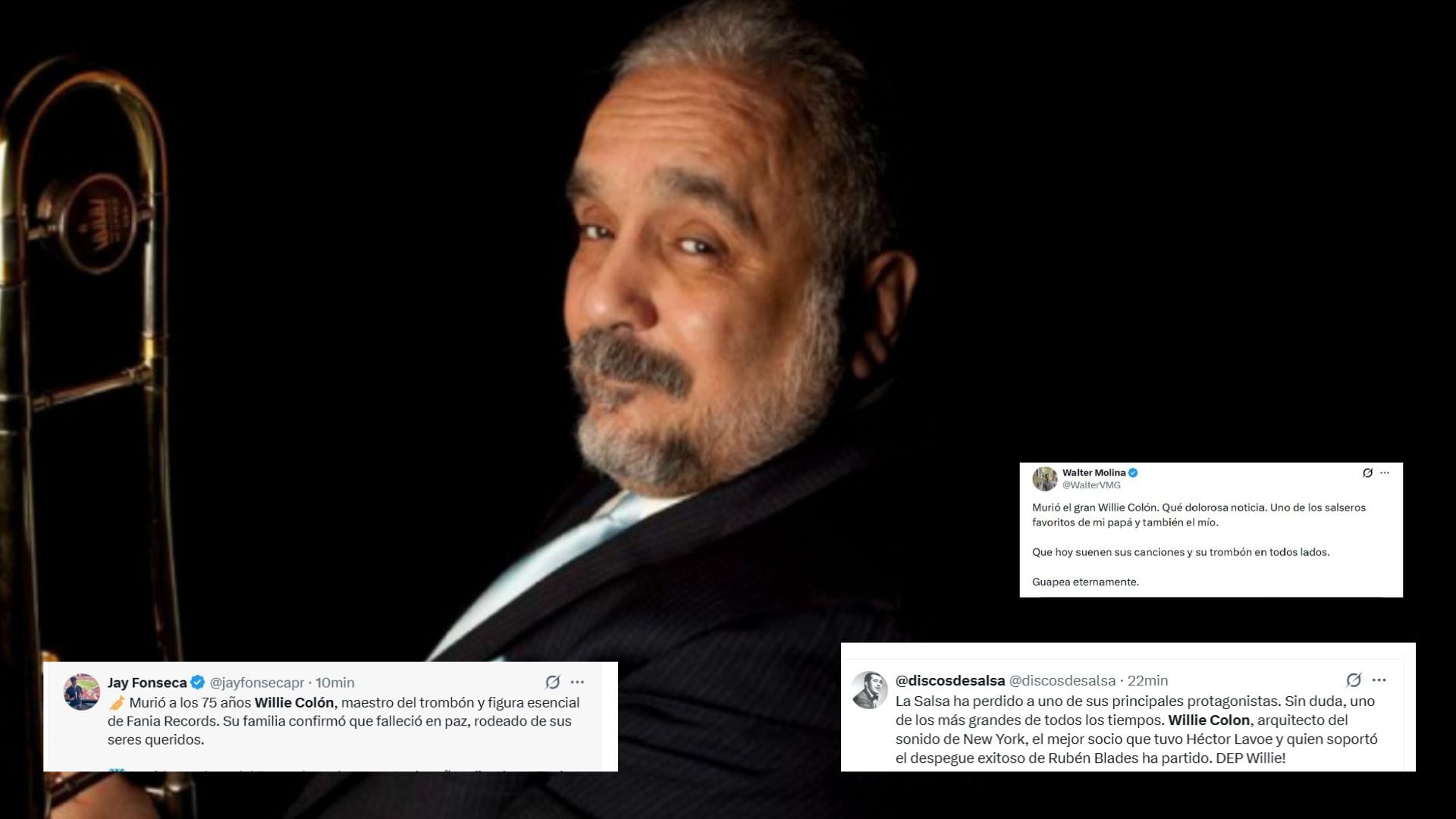 Falleció Willie Colón, leyenda de la salsa, a los 75 años