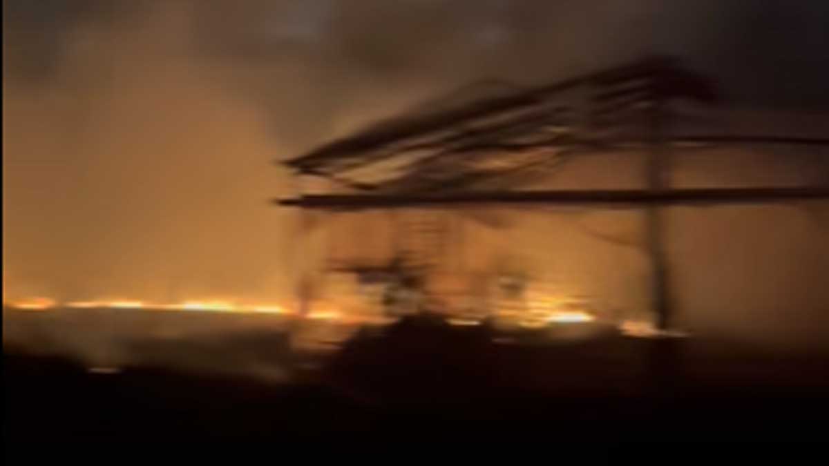 Incendio impactante en vivero de Longchamps