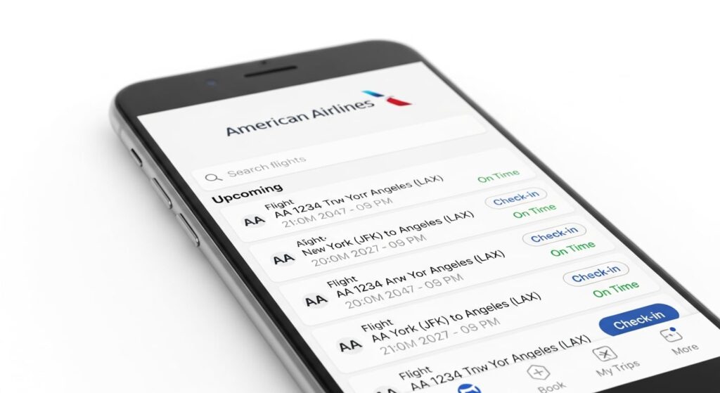 American Airlines: gestión de vuelos desde la app