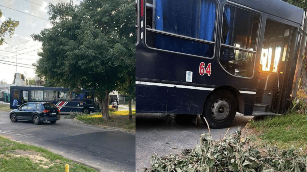 Colectivo chocó en Lomas de Zamora por falla mecánica