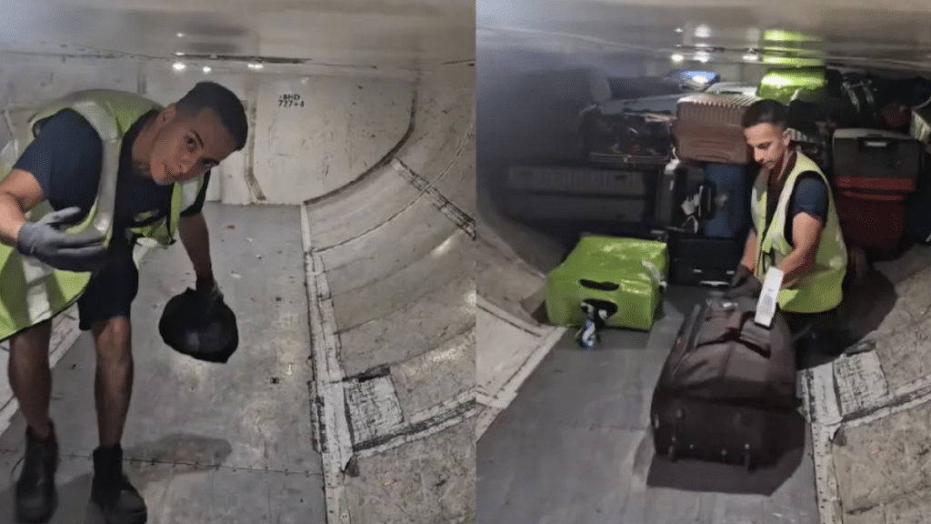 Ezeiza: viralizan video de cómo se carga el equipaje