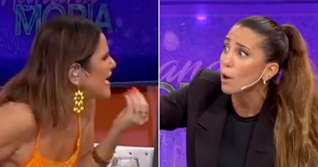 Fuerte cruce entre Callejón y Cinthia Fernández en vivo