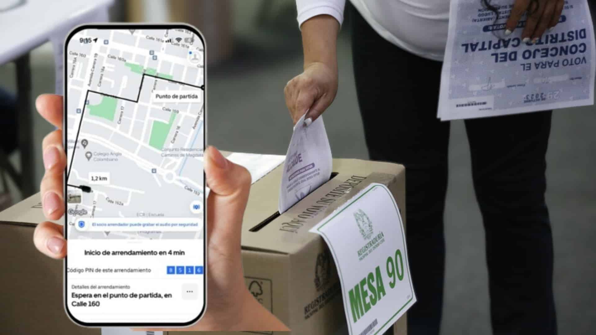 Uber ofrece descuentos para votar en Colombia