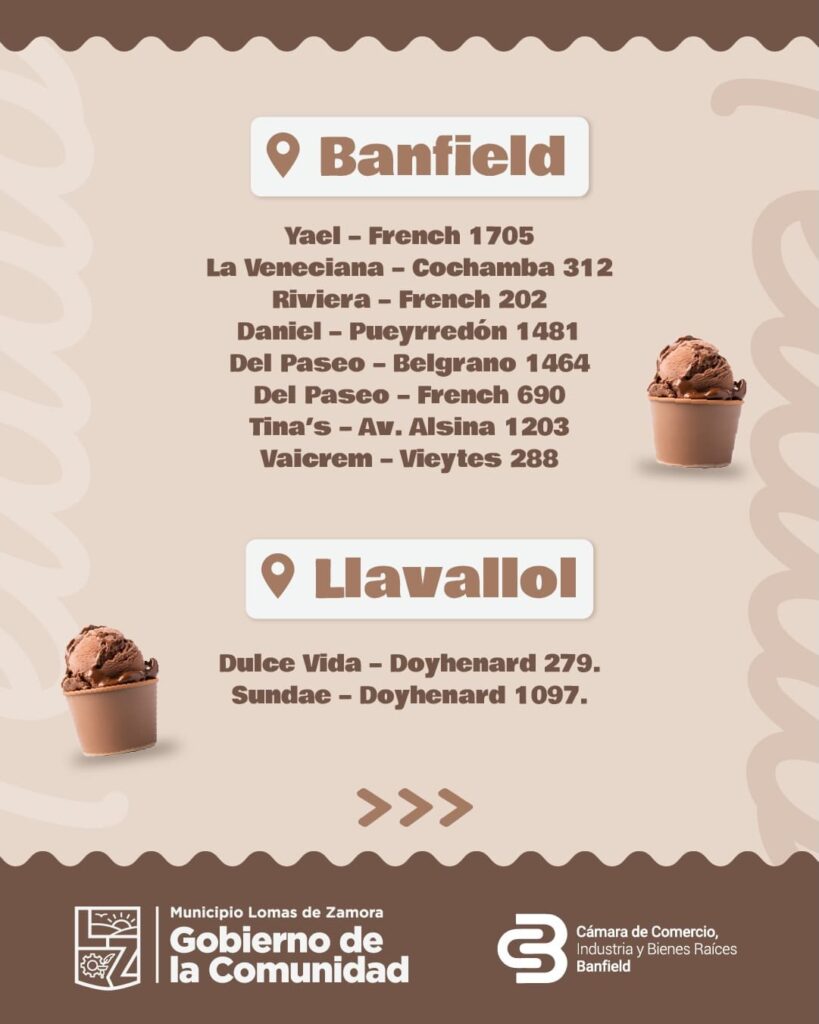 Lomas de Zamora: Promoción por el Día del Helado