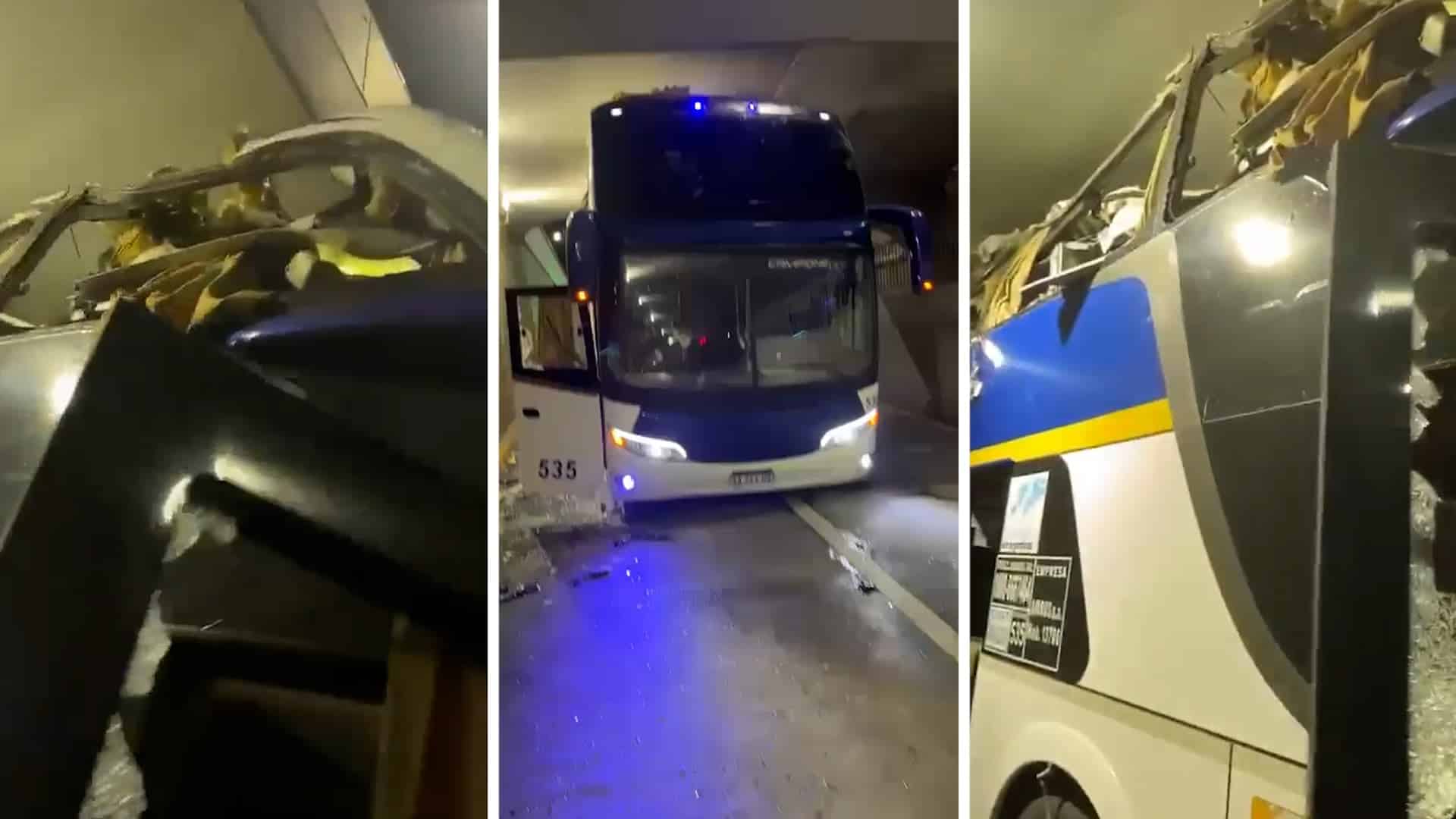 Micro con hinchas de Chaco For Ever chocó