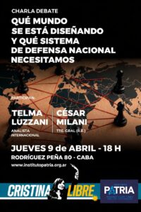 Milani y Luzzani debaten sobre defensa en Instituto Patria