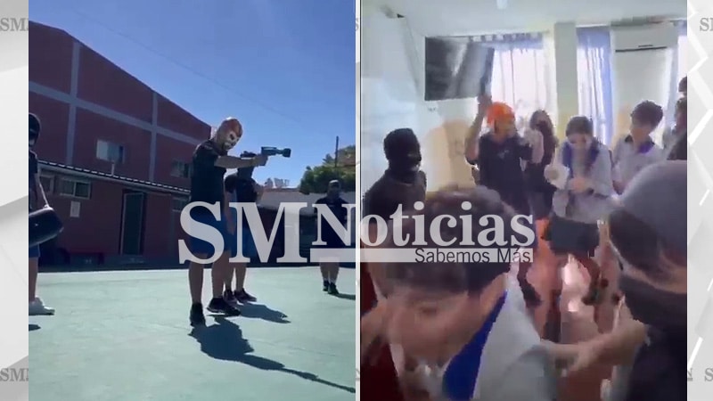 Simulan fusilamiento en colegio: indignación en Ciudad Jardín