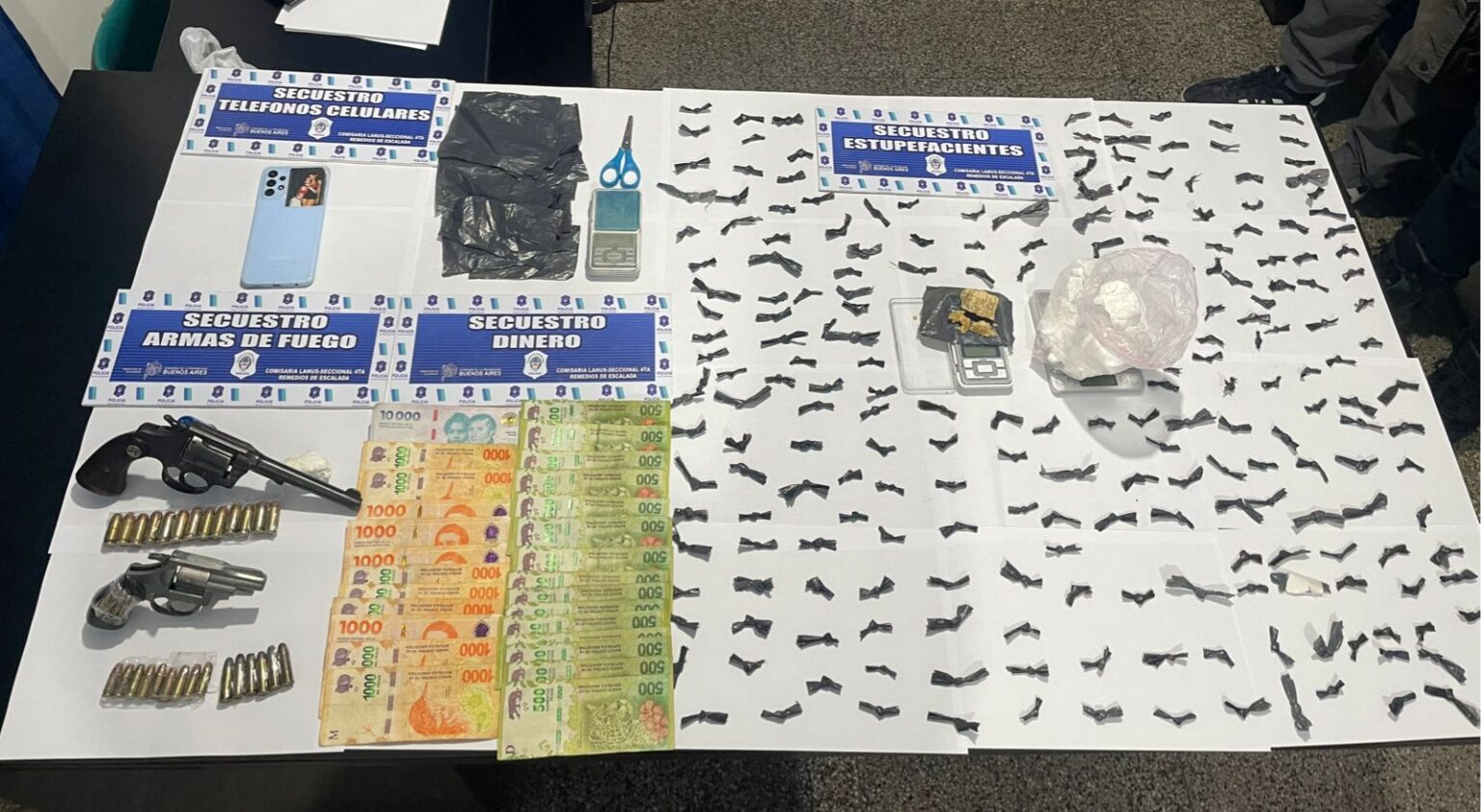 Allanamiento en Lanús: Droga y armas secuestradas