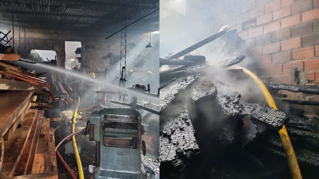 Almirante Brown: Incendio en maderera