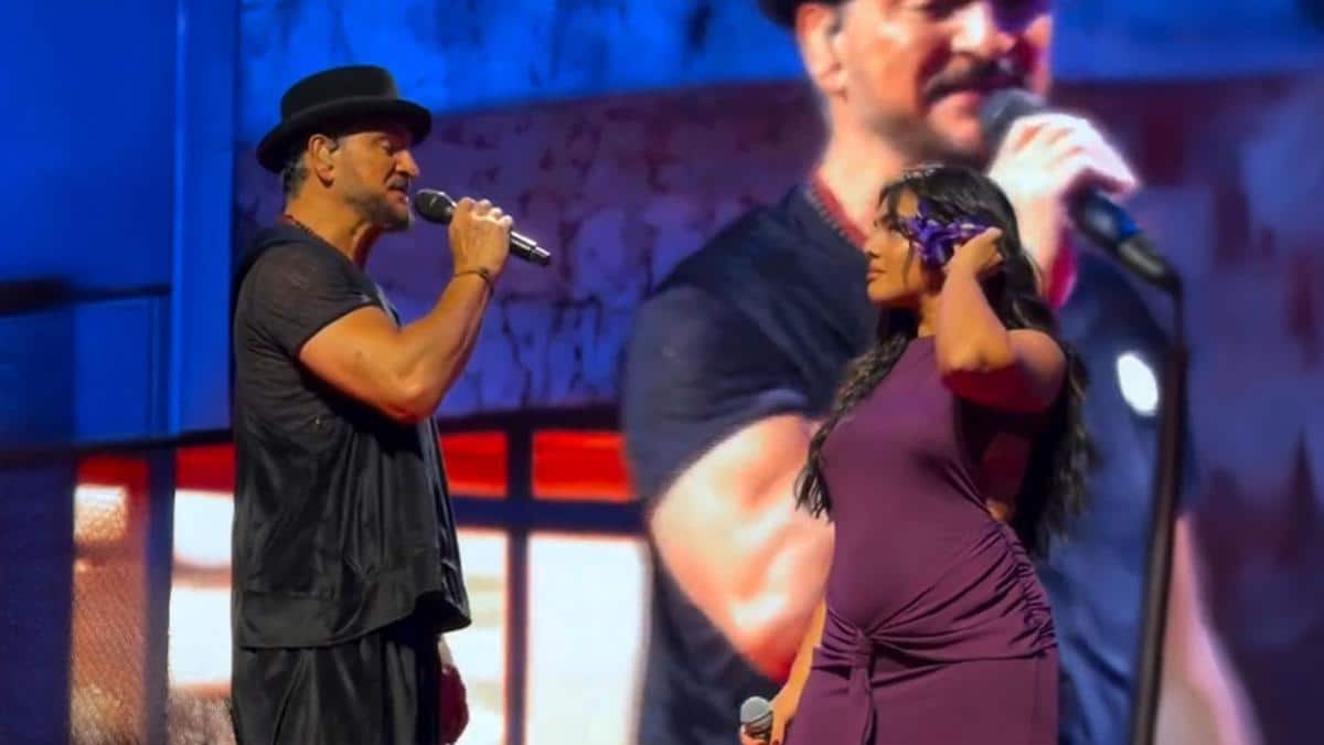 Arjona y Ángela Leiva juntos en el Movistar Arena
