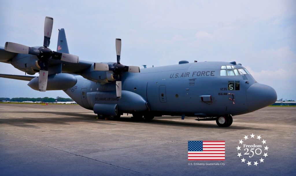 Avión de EEUU llega a Guatemala: Cooperación Bilateral