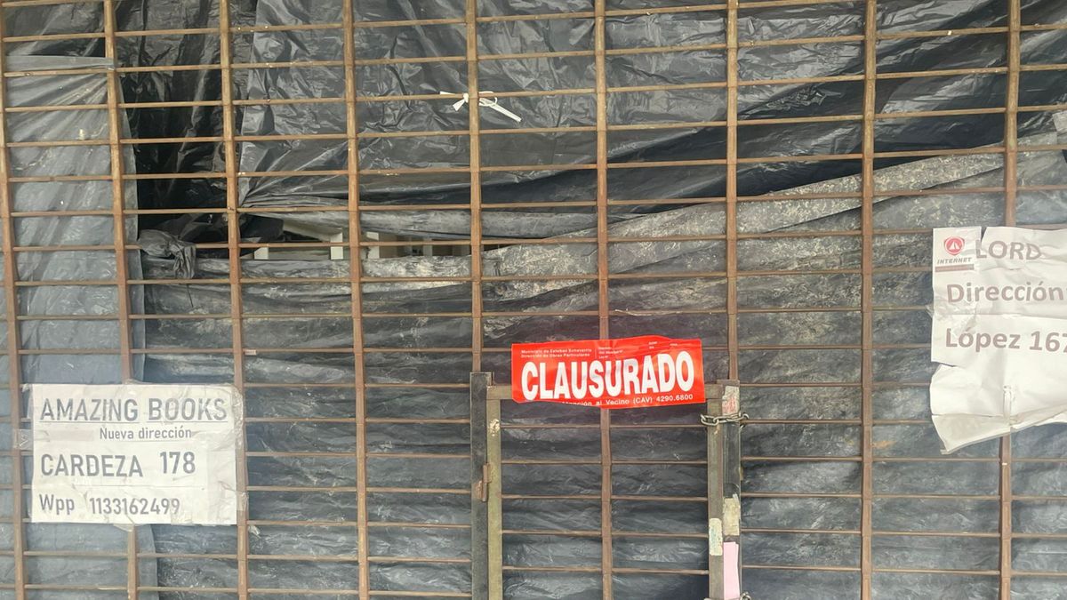Clausuran ex galería El Cisne en Monte Grande