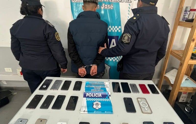 Temperley: Detienen a ladrón con 20 celulares robados