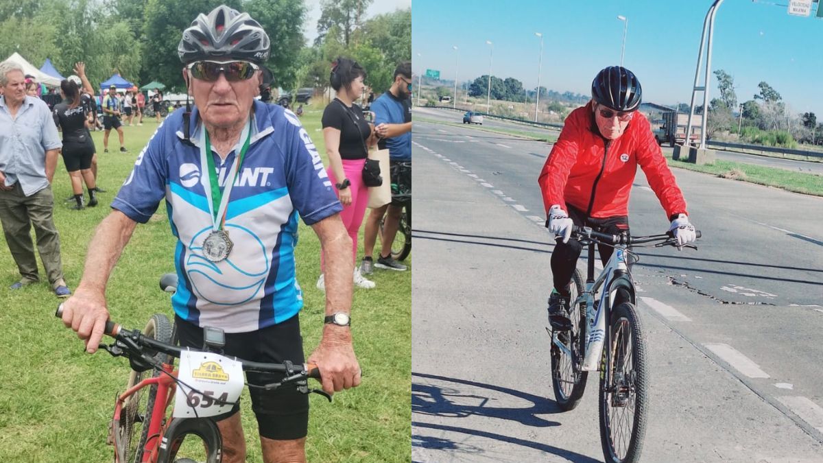 Toti, ciclista de 93 años, recorre 200 km semanales