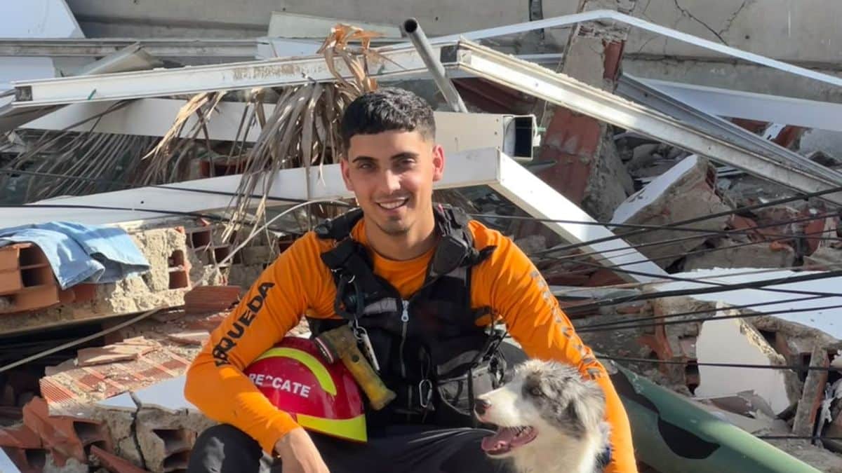 El rescatista de Lanús que volvió de Venezuela con su perra Milka