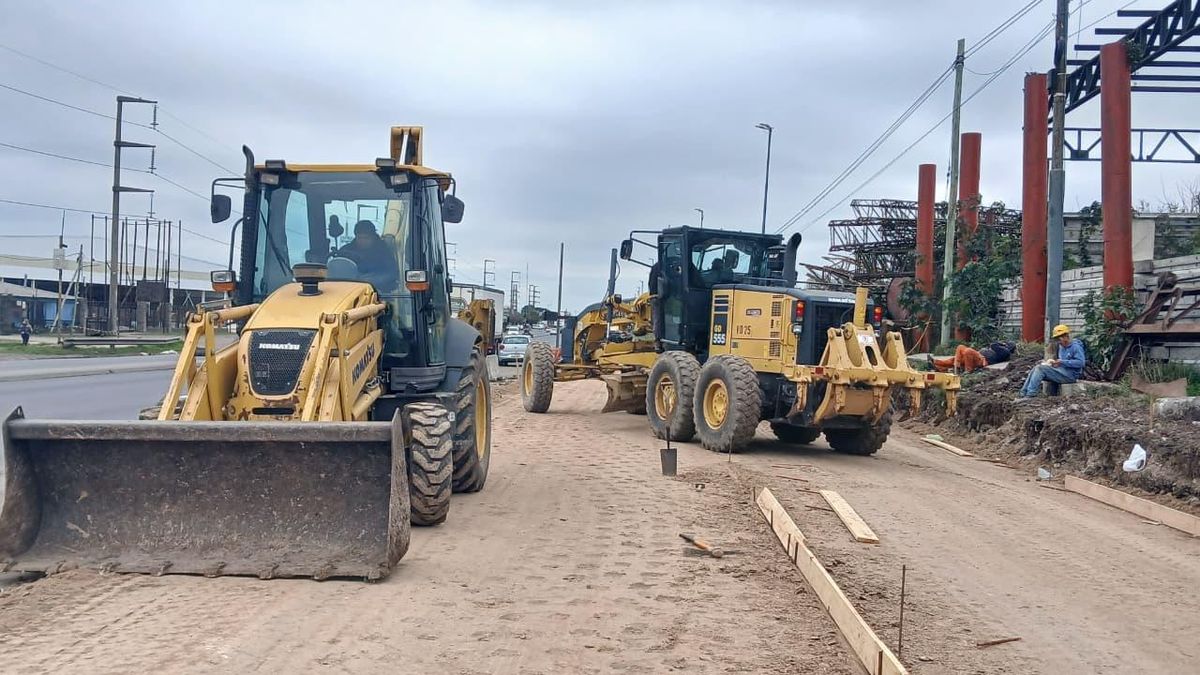 Almirante Brown: avanzan las obras de nuevas colectoras en Ruta 4
