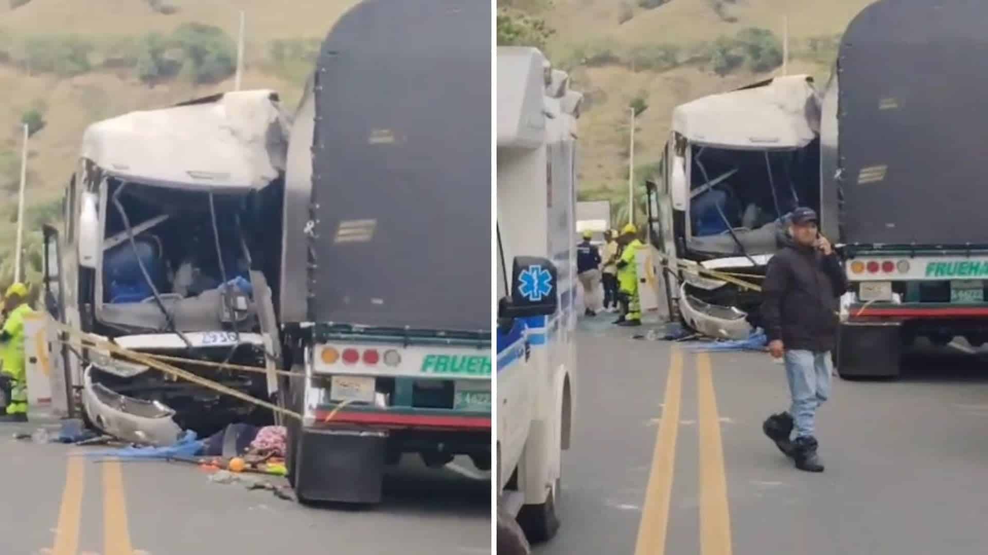Identifican a las tres víctimas mortales del siniestro en la vía Medellín-Manizales