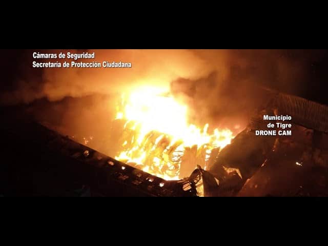 Incendio de gran magnitud en Don Torcuato con asistencia de Tigre
