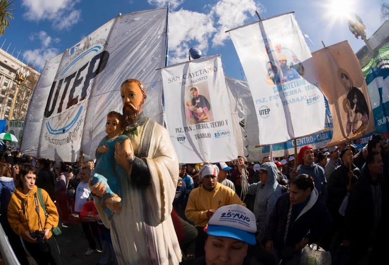 Marcha de San Cayetano: sindicatos y organizaciones contra Milei