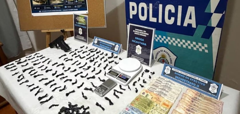 Monte Grande: detienen a dos hombres y secuestran 140 dosis de paco