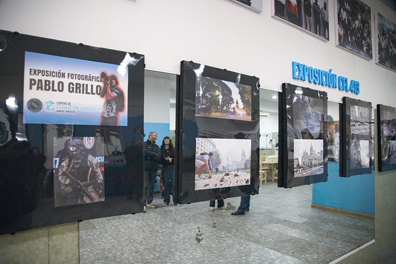 Pablo Grillo inauguró una muestra fotográfica en Avellaneda