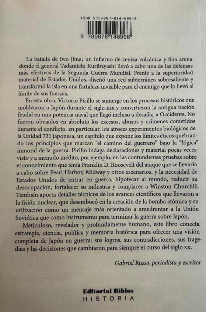 Presentan “Bronce y Cenizas. Iwo Jima”, el nuevo libro de Victorio Pirillo