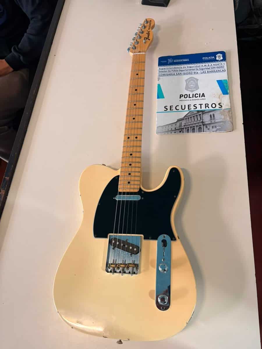 San Isidro: recuperó su guitarra Fender robada gracias a las redes