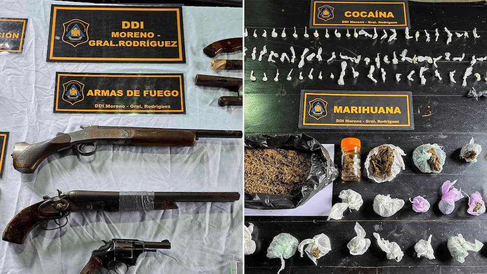 Siete detenidos tras allanamientos por narcotráfico en General Rodríguez