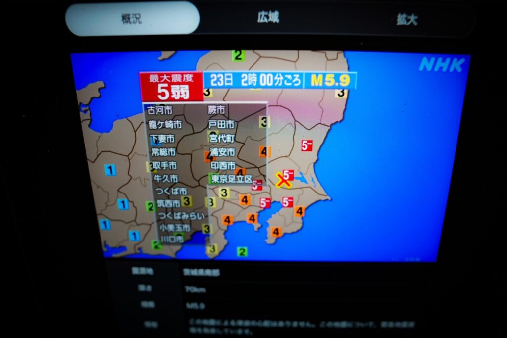 Un terremoto de magnitud 5,9 sacudió Tokio y la región este de Japón