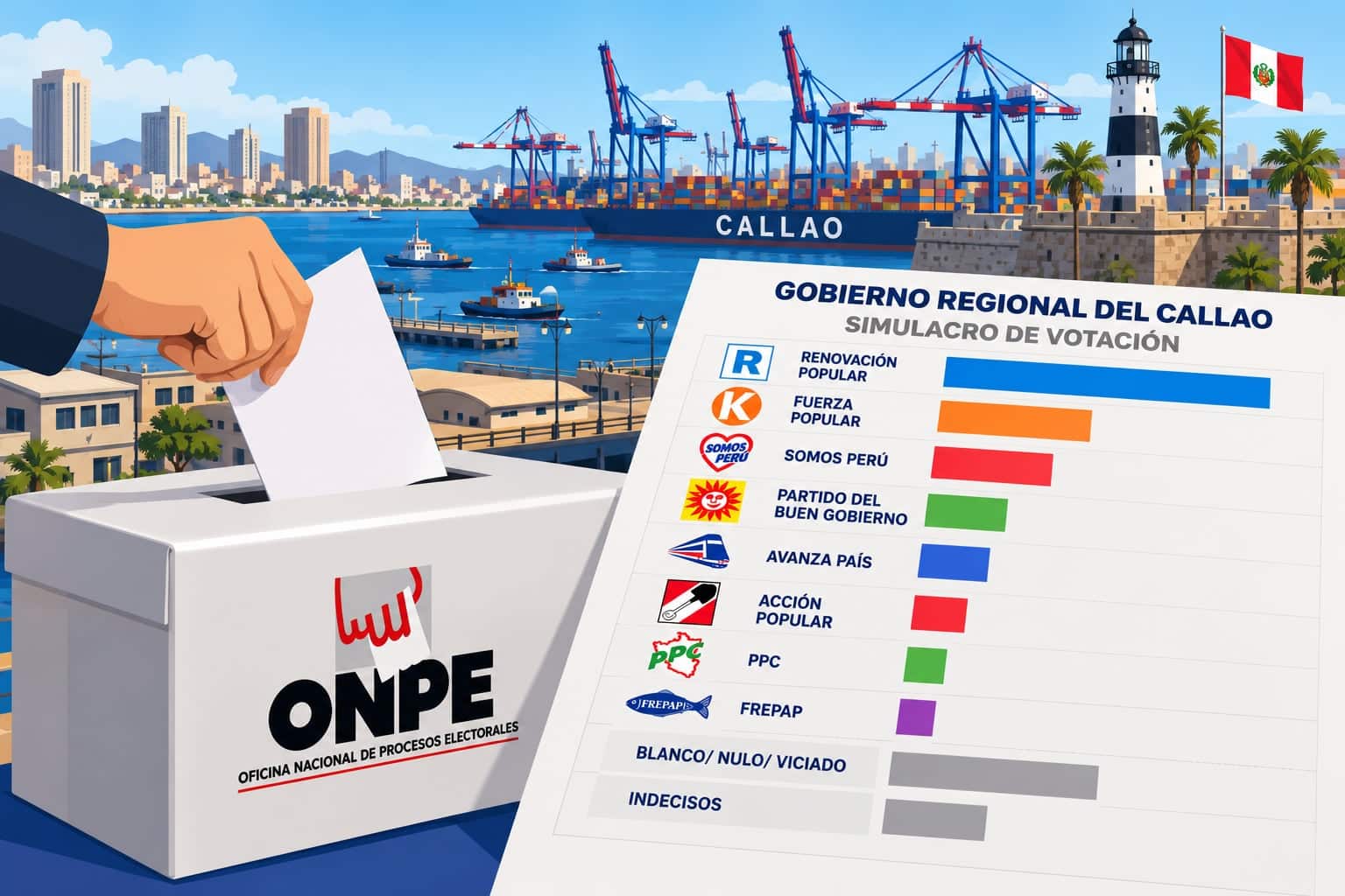 Elecciones en el Callao: Pedro Spadaro lidera la intención de voto según la última encuesta CPI