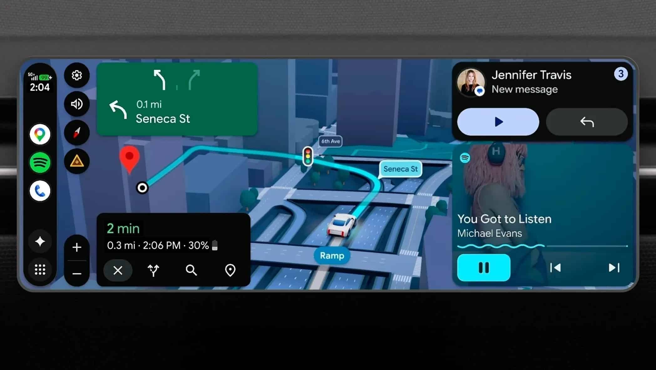 Google Maps en Android Auto sumará tarjetas impulsadas por Gemini