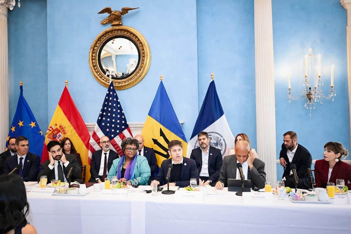 Kicillof cerró su gira en EE.UU. con una charla en la Universidad de Columbia