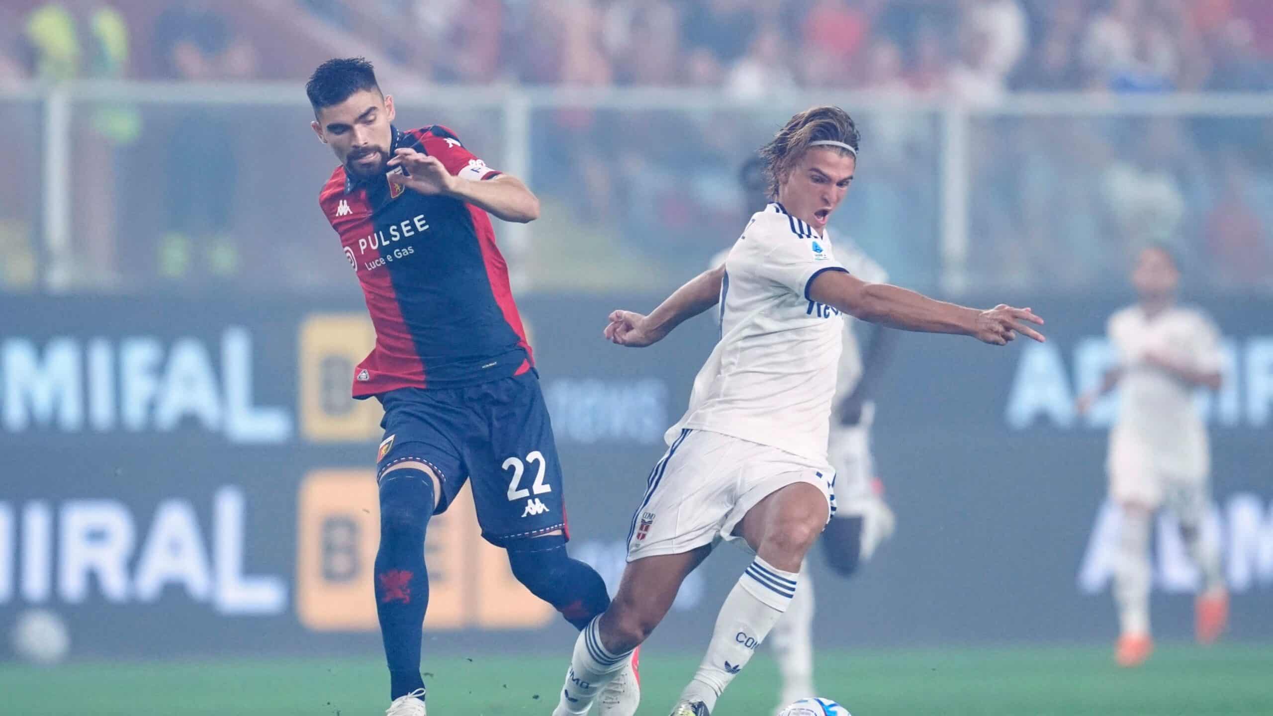 Nico Paz marcó un golazo en la victoria del Como ante Genoa