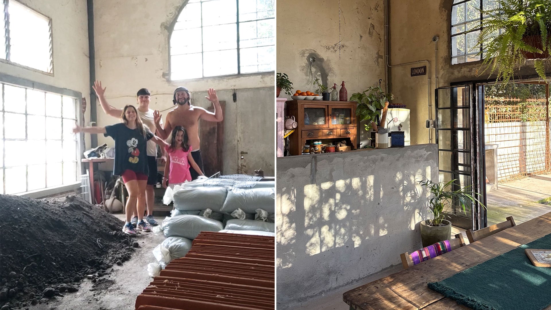 Transformó un galpón abandonado en La Plata en el hogar de sus sueños
