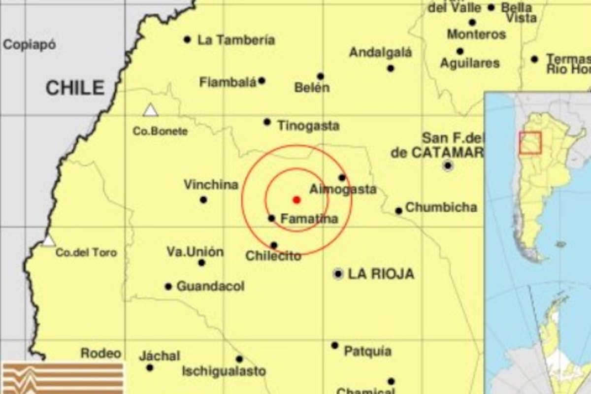 Un terremoto de magnitud 5,4 sacudió a La Rioja